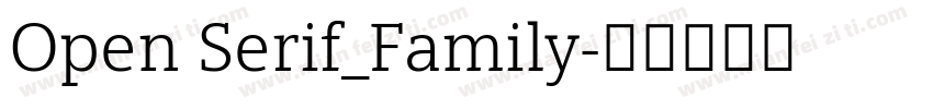 Open Serif_Family字体转换